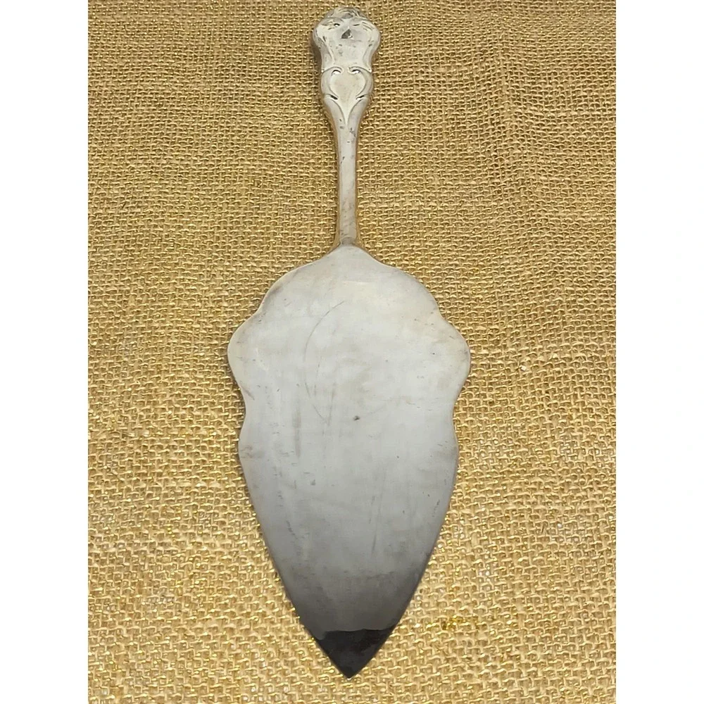 Vintage Intl Silver Co Merry Christmas Silver Plated Serving Trowel Pie Spatula